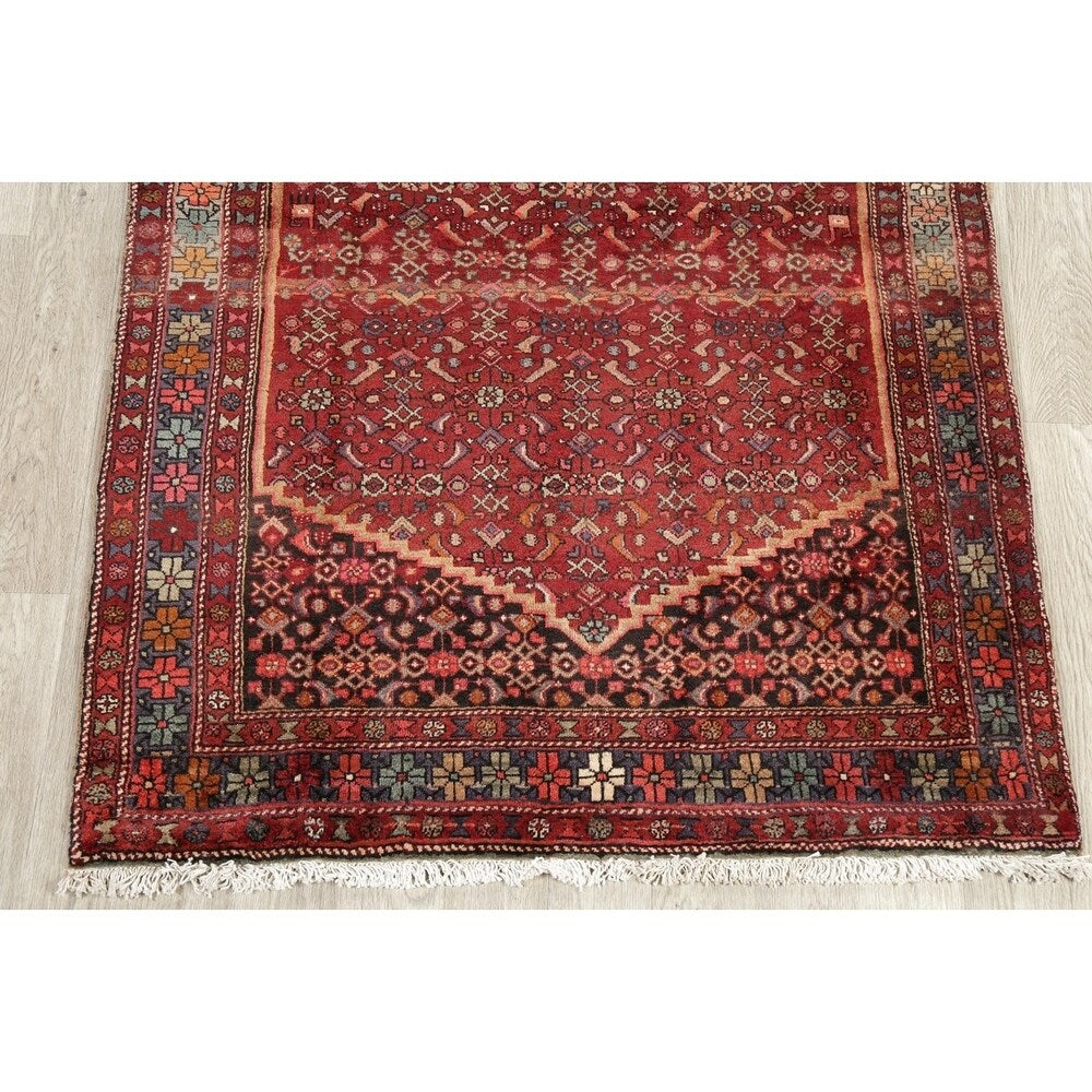 Vintage Bidjar Tribal Oriental Hand Knotted Wool Persian Area Rug - 6'5" x 4'7"