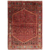Vintage Bidjar Tribal Oriental Hand Knotted Wool Persian Area Rug - 6'5" x 4'7"