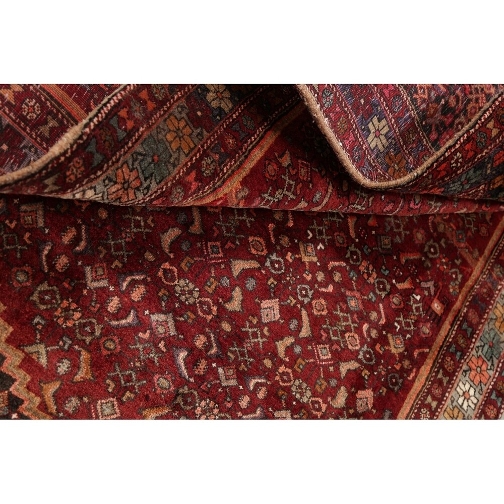 Vintage Bidjar Tribal Oriental Hand Knotted Wool Persian Area Rug - 6'5" x 4'7"