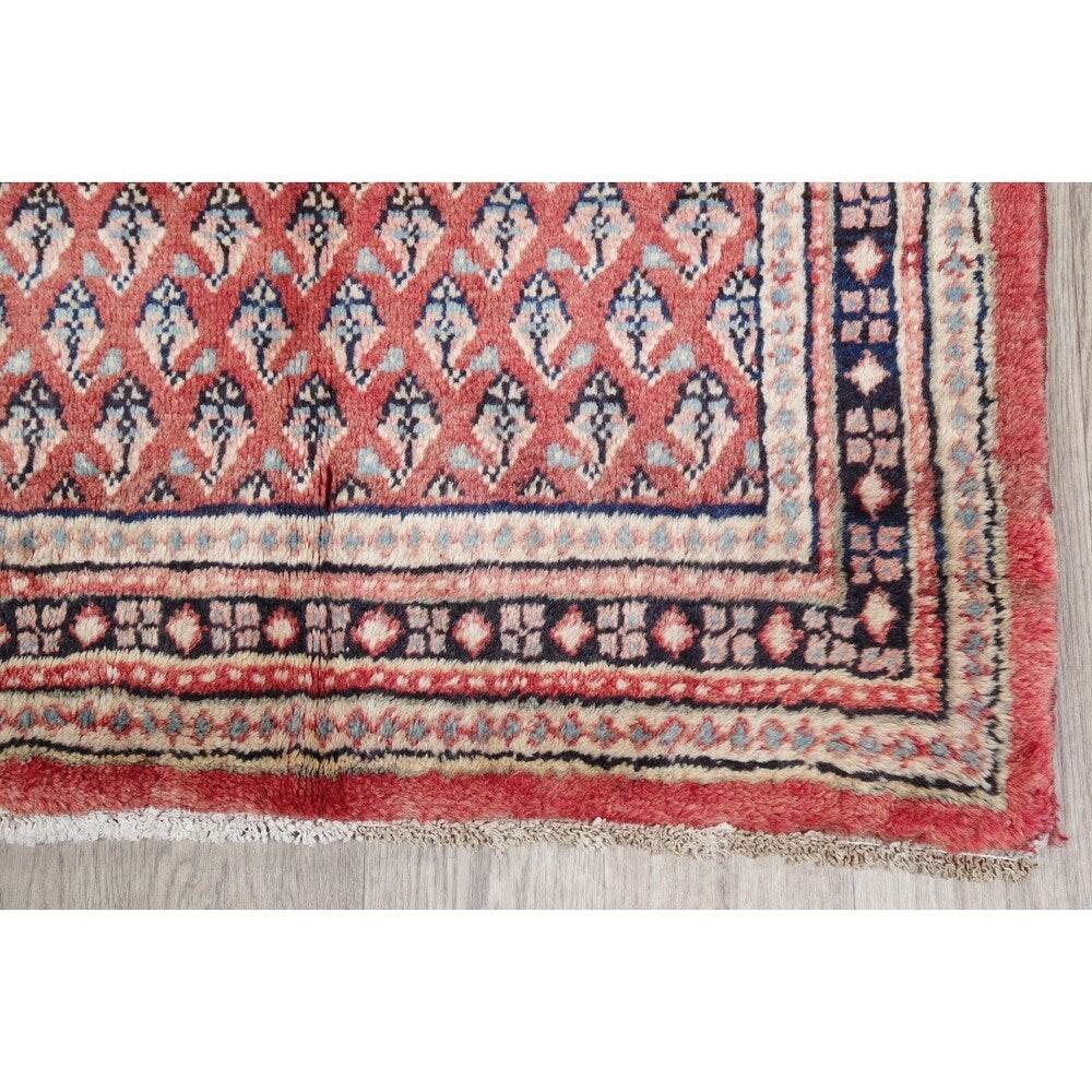 Vintage Botemir Carpet Hand Knotted Wool Persian Traditional Rug - 8'1" x 4'1" Runner