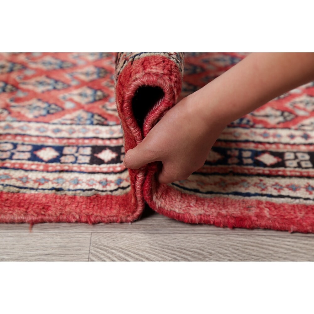 Vintage Botemir Carpet Hand Knotted Wool Persian Traditional Rug - 8'1" x 4'1" Runner