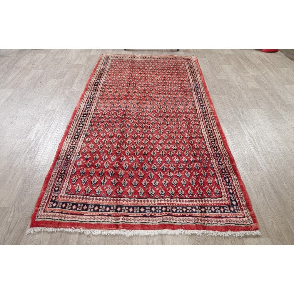 Vintage Botemir Carpet Hand Knotted Wool Persian Traditional Rug - 8'1" x 4'1" Runner
