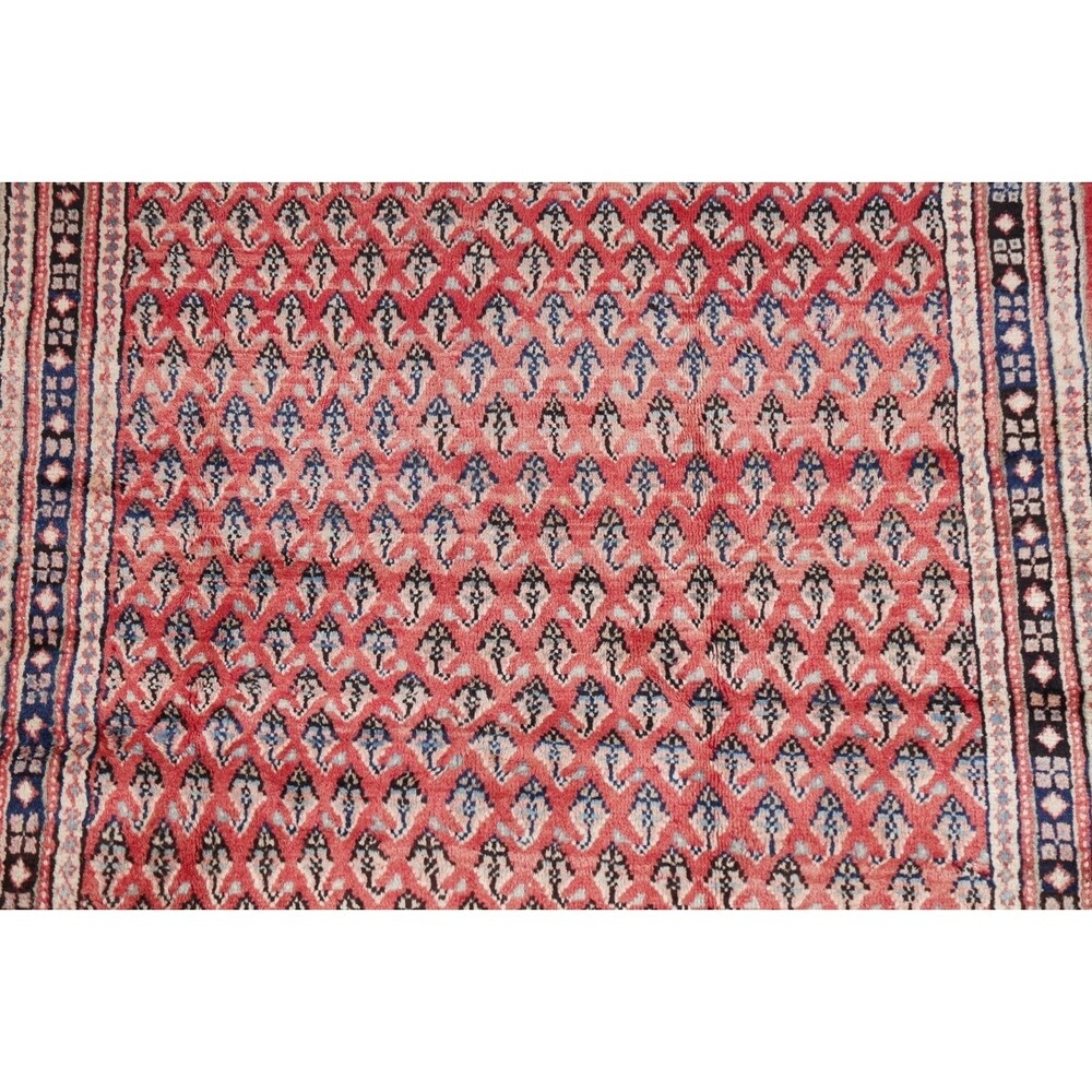 Vintage Botemir Carpet Hand Knotted Wool Persian Traditional Rug - 8'1" x 4'1" Runner