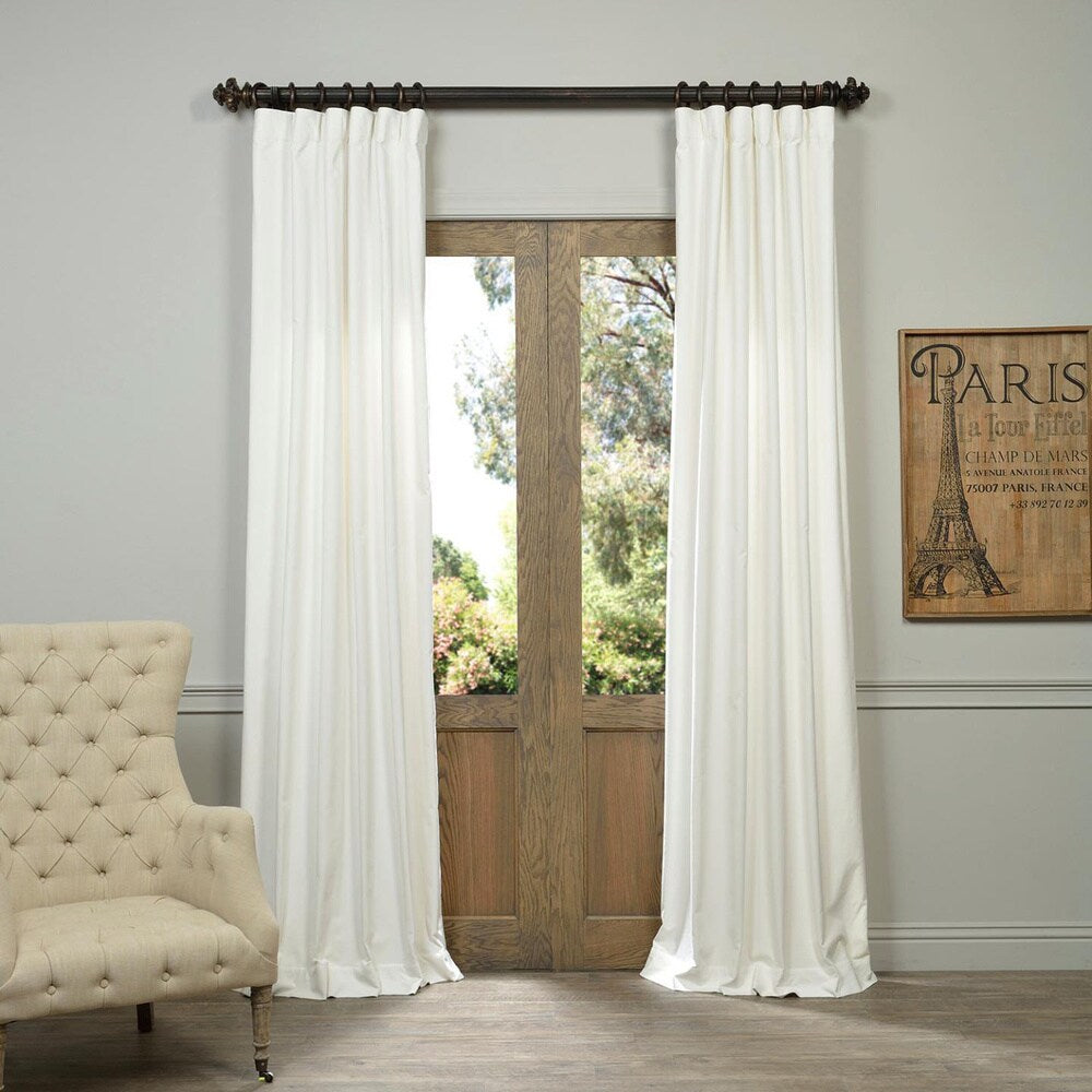 Exclusive Fabrics Vintage Cotton Velvet 120-inch Length Curtain (1 Pan