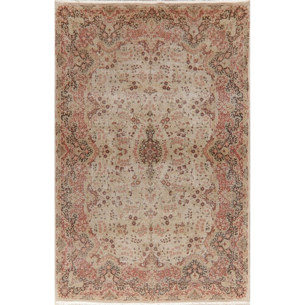 Vintage Decorative Floral Oushak Oriental Area Rug Wool Handmade - 7' 2" x 10' 10"