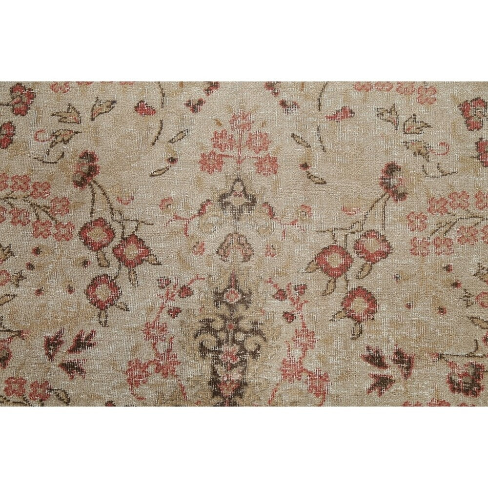 Vintage Decorative Floral Oushak Oriental Area Rug Wool Handmade - 7' 2" x 10' 10"