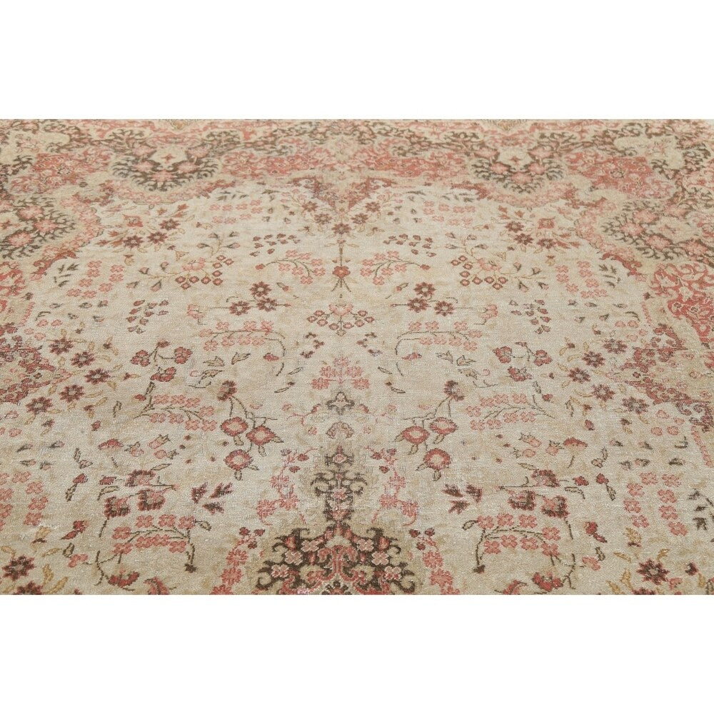 Vintage Decorative Floral Oushak Oriental Area Rug Wool Handmade - 7' 2" x 10' 10"