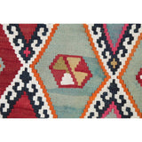 Vintage Diamond Geometric Kilim Kashkoli Persian Runner Rug Hand-Woven - 4'4" x 8'7" Runner