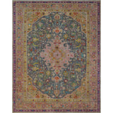 Vintage Distressed Overdyed Taron Grey/Purple Rug