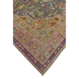 Vintage Distressed Overdyed Taron Grey/Purple Rug