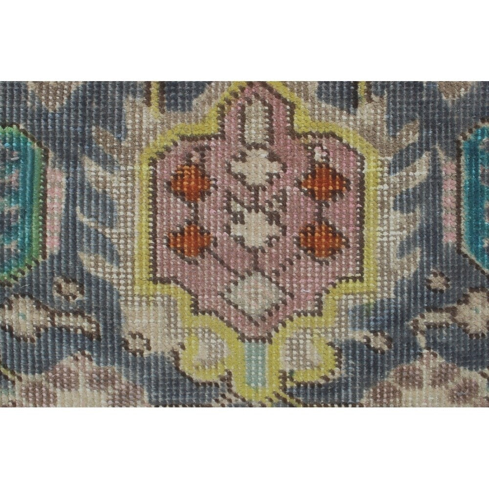 Vintage Distressed Overdyed Taron Grey/Purple Rug
