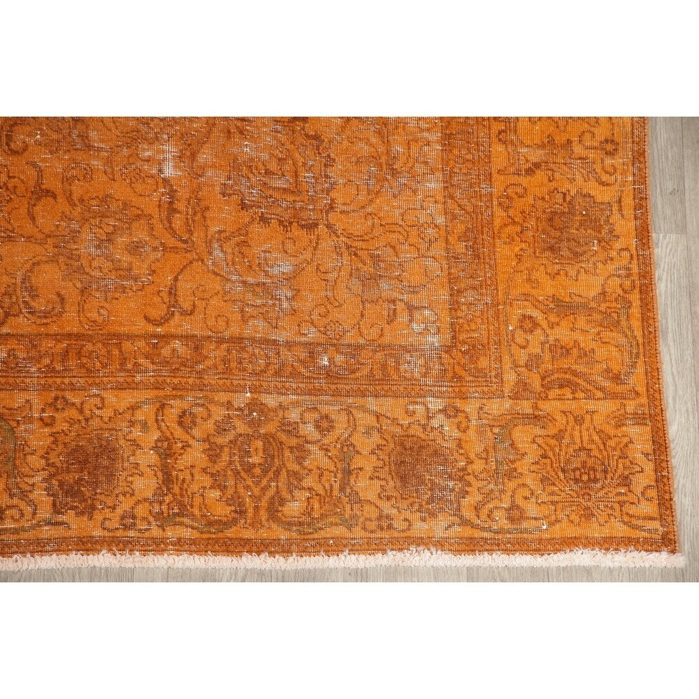 Vintage Distressed Tabriz Oriental Hand Knotted Wool Persian Area Rug - 10'5" x 8'10"