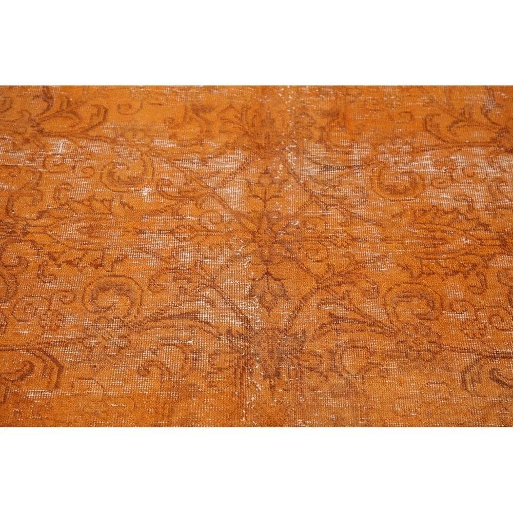 Vintage Distressed Tabriz Oriental Hand Knotted Wool Persian Area Rug - 10'5" x 8'10"