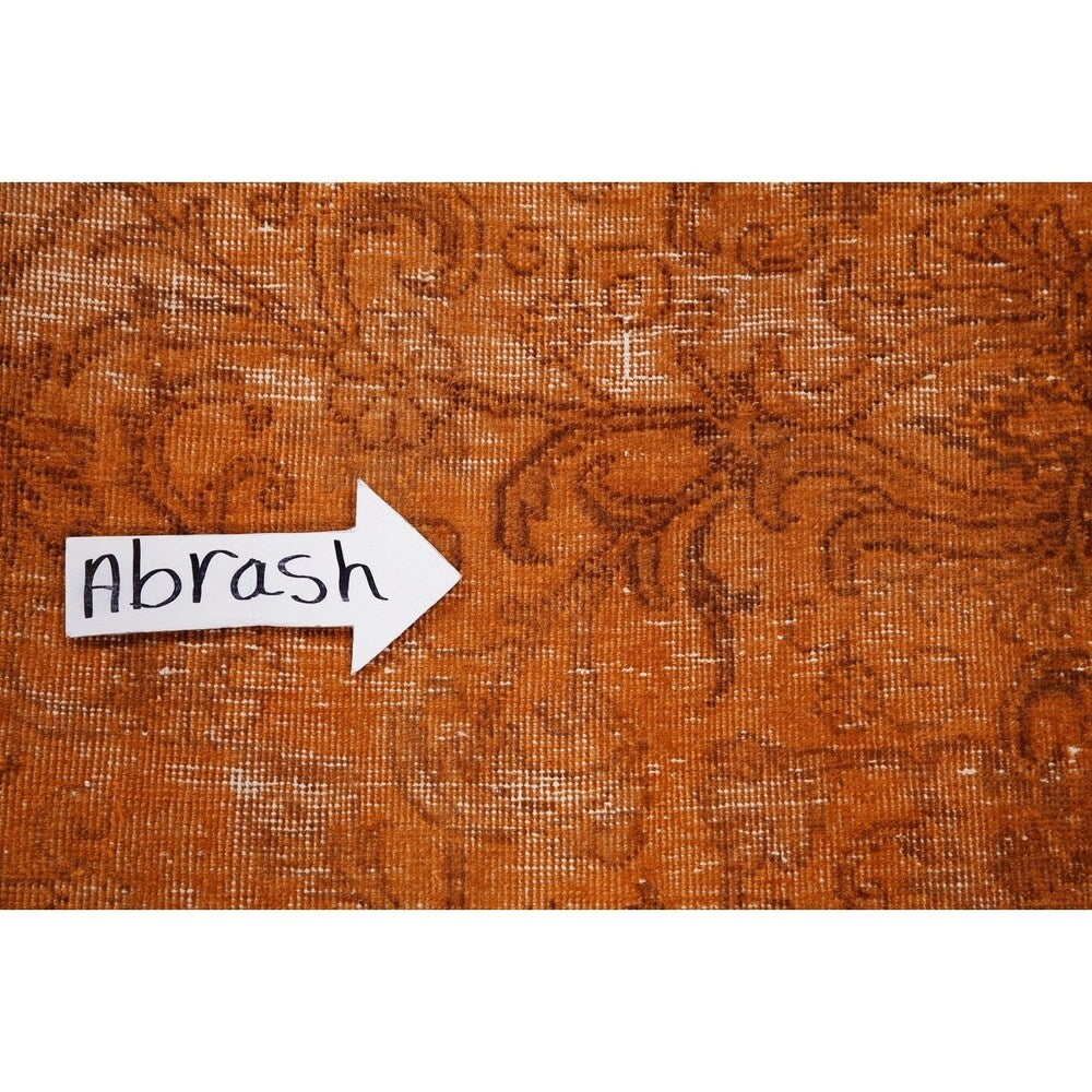 Vintage Distressed Tabriz Oriental Hand Knotted Wool Persian Area Rug - 10'5" x 8'10"