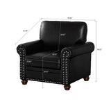 Vintage Elegant PU Upholstered Armchair, For Indoor Use