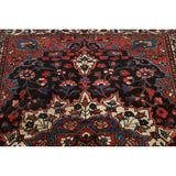 Vintage Floral Bakhtiari Persian Area Rug Wool Hand-knotted Carpet - 4'3" x 6'6"
