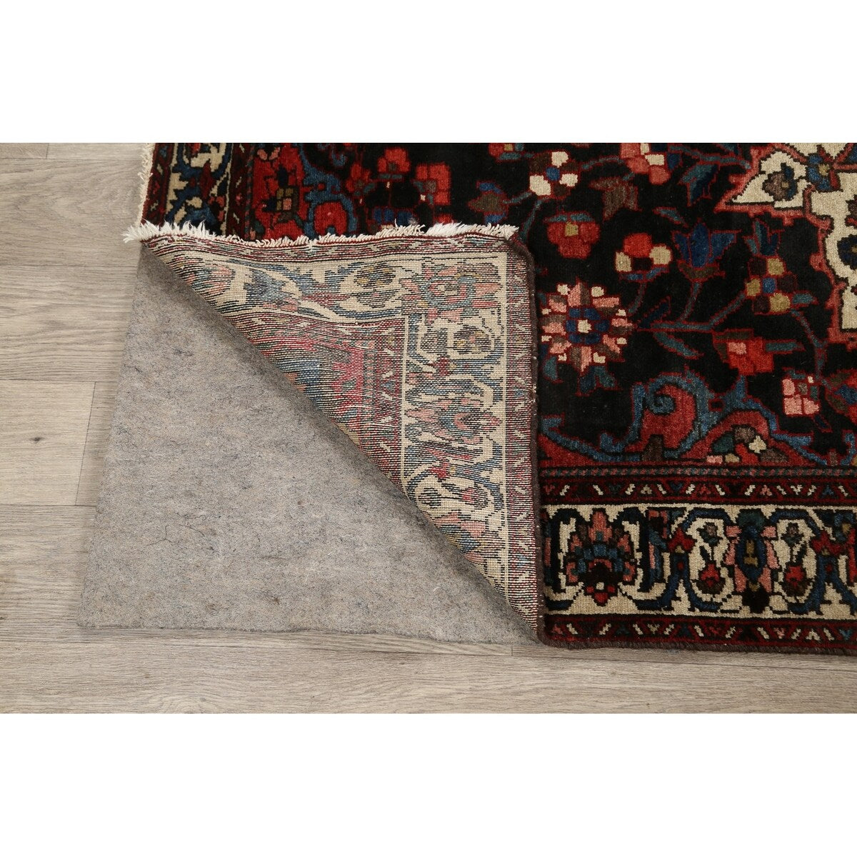 Vintage Floral Bakhtiari Persian Area Rug Wool Hand-knotted Carpet - 4'3" x 6'6"