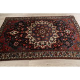 Vintage Floral Bakhtiari Persian Area Rug Wool Hand-knotted Carpet - 4'3" x 6'6"