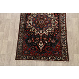 Vintage Floral Bakhtiari Persian Area Rug Wool Hand-knotted Carpet - 4'3" x 6'6"
