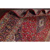 Vintage Floral Kashan Oriental Persian Area Rug Wool Hand-Knotted - 7'11" x 11'2"