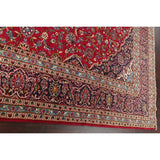 Vintage Floral Kashan Oriental Persian Area Rug Wool Hand-Knotted - 7'11" x 11'2"