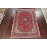 Vintage Floral Kashan Oriental Persian Area Rug Wool Hand-Knotted - 7'11" x 11'2"