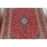 Vintage Floral Kashan Oriental Persian Area Rug Wool Hand-Knotted - 7'11" x 11'2"