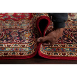 Vintage Floral Kashan Oriental Persian Area Rug Wool Hand-Knotted - 7'11" x 11'2"