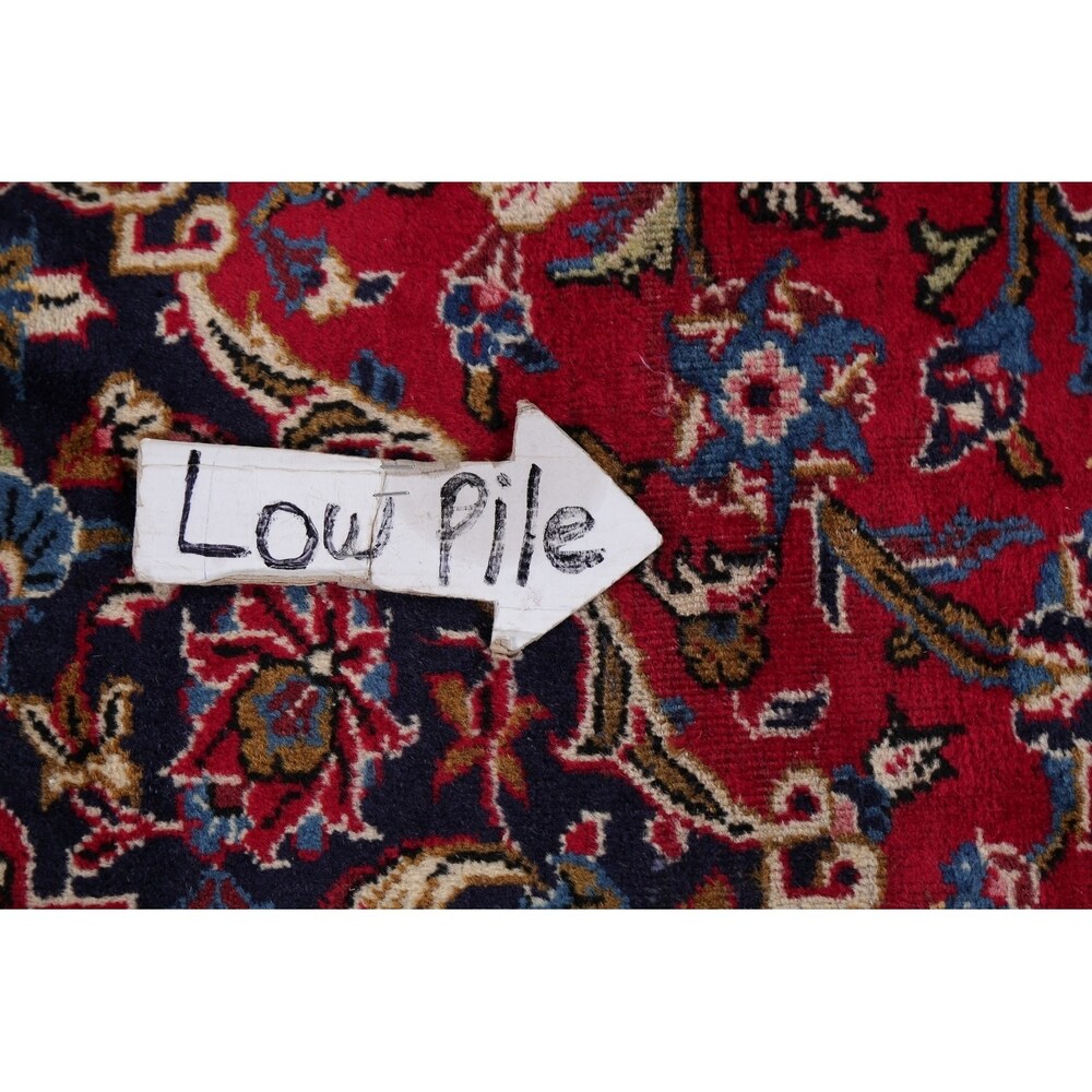 Vintage Floral Medallion Kashan Persian Oriental Area Rug Handmade - 9'8" x 13'2"