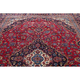 Vintage Floral Medallion Kashan Persian Oriental Area Rug Handmade - 9'8" x 13'2"