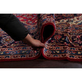 Vintage Floral Medallion Kashan Persian Oriental Area Rug Handmade - 9'8" x 13'2"
