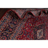 Vintage Floral Medallion Kashan Persian Oriental Area Rug Handmade - 9'8" x 13'2"