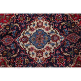 Vintage Floral Medallion Kashan Persian Oriental Area Rug Handmade - 9'8" x 13'2"