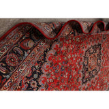 Vintage Floral Red Kashmar Persian Area Rug Handmade Wool Carpet - 9'7" x 12'9"