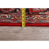 Vintage Floral Red Kashmar Persian Area Rug Handmade Wool Carpet - 9'7" x 12'9"