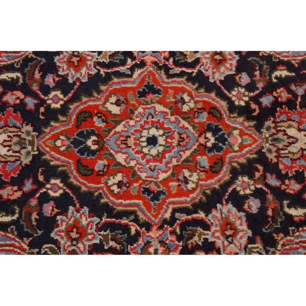 Vintage Floral Red Kashmar Persian Area Rug Handmade Wool Carpet - 9'7" x 12'9"