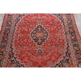 Vintage Floral Red Kashmar Persian Area Rug Handmade Wool Carpet - 9'7" x 12'9"