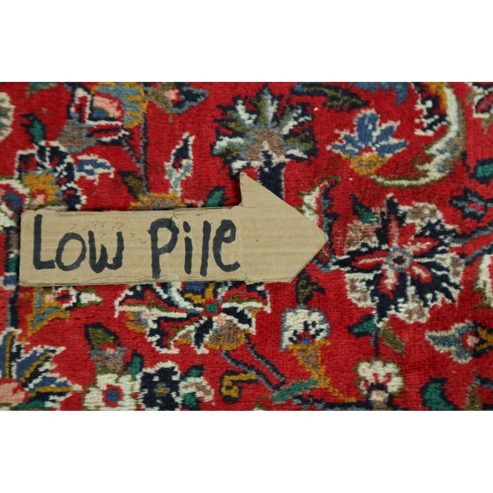 Floral Mashad Persian Home Decor Area Rug Handmade Wool Carpet - 6'6" x 9'4"