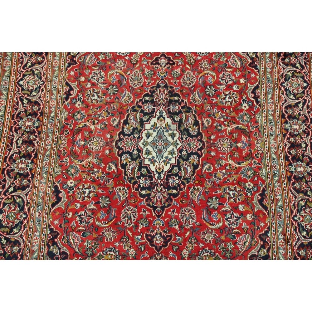 Floral Mashad Persian Home Decor Area Rug Handmade Wool Carpet - 6'6" x 9'4"