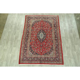 Floral Mashad Persian Home Decor Area Rug Handmade Wool Carpet - 6'6" x 9'4"