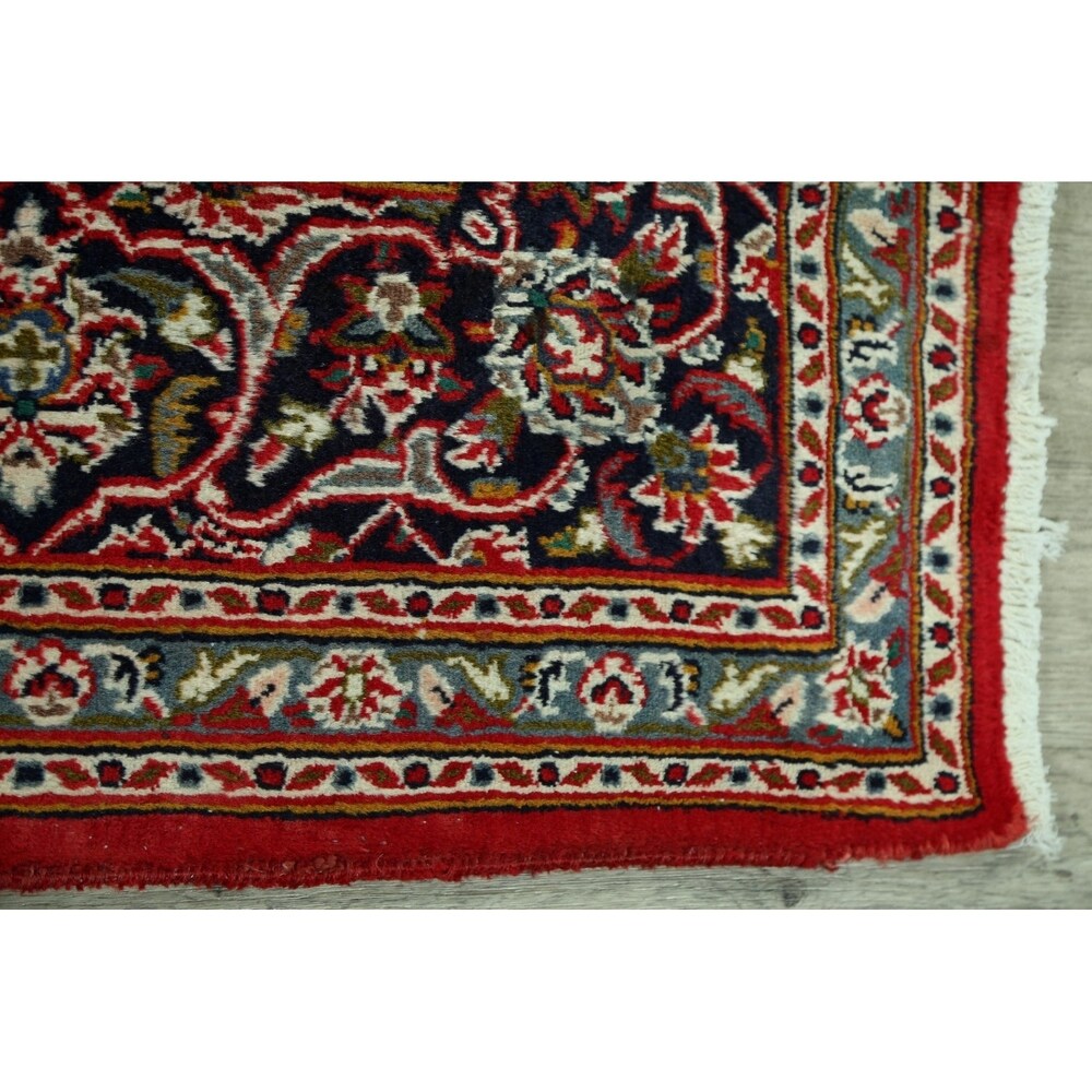 Floral Mashad Persian Home Decor Area Rug Handmade Wool Carpet - 6'6" x 9'4"