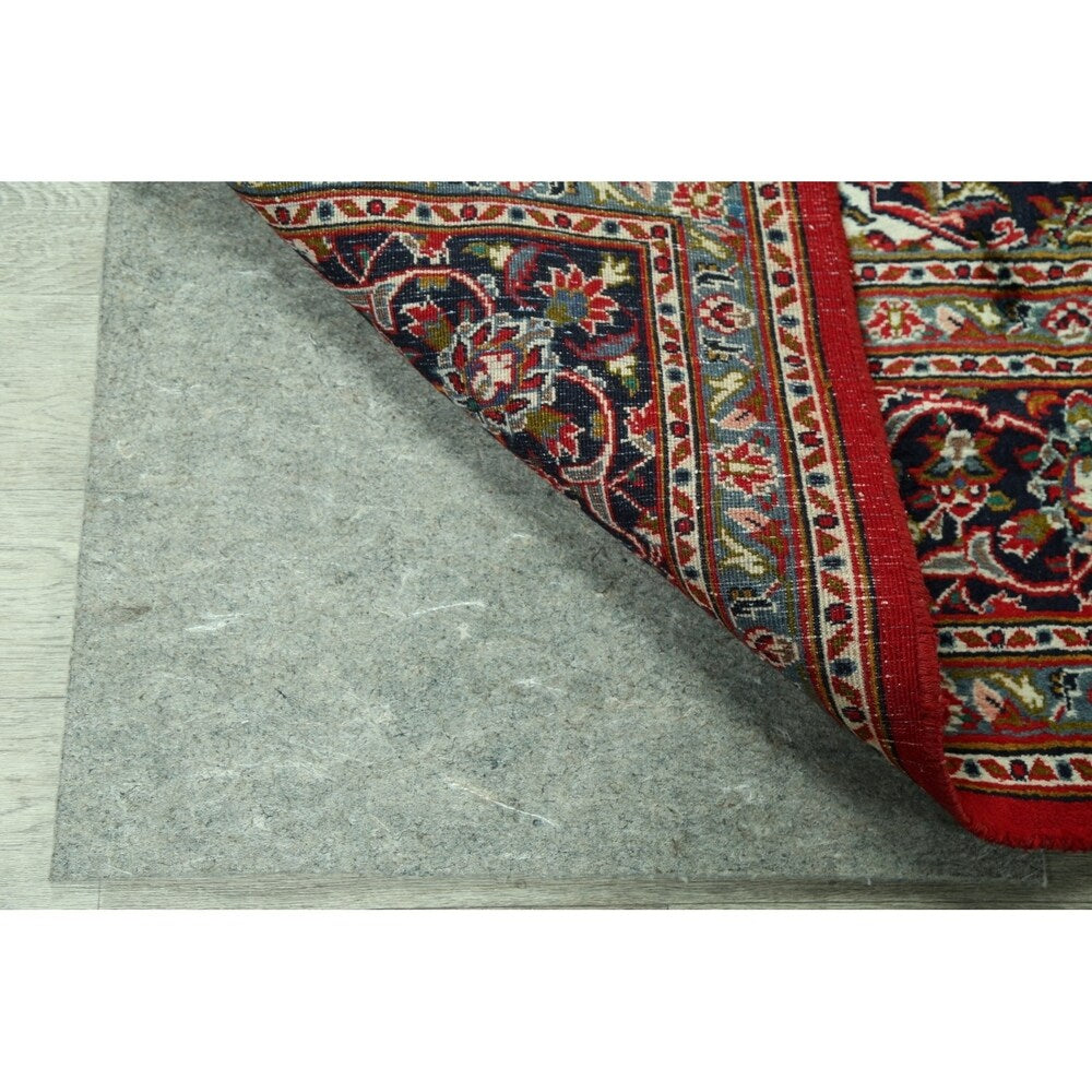 Floral Mashad Persian Home Decor Area Rug Handmade Wool Carpet - 6'6" x 9'4"