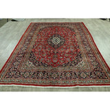 Floral Mashad Persian Home Decor Area Rug Handmade Wool Carpet - 6'6" x 9'4"