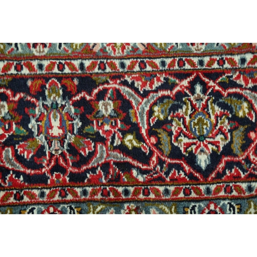 Floral Mashad Persian Home Decor Area Rug Handmade Wool Carpet - 6'6" x 9'4"