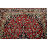 Floral Mashad Persian Home Decor Area Rug Handmade Wool Carpet - 6'6" x 9'4"