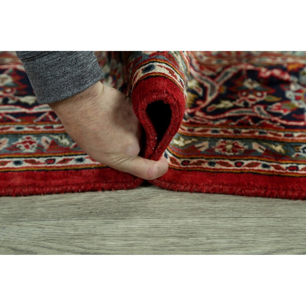 Floral Mashad Persian Home Decor Area Rug Handmade Wool Carpet - 6'6" x 9'4"
