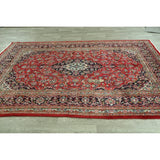 Floral Mashad Persian Home Decor Area Rug Handmade Wool Carpet - 6'6" x 9'4"