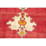 Vintage Gabbeh Geometric Hand Knotted Wool Oriental Persian Area Rug - 4'7" x 3'8"