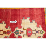 Vintage Gabbeh Geometric Hand Knotted Wool Oriental Persian Area Rug - 4'7" x 3'8"