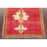Vintage Gabbeh Geometric Hand Knotted Wool Oriental Persian Area Rug - 4'7" x 3'8"
